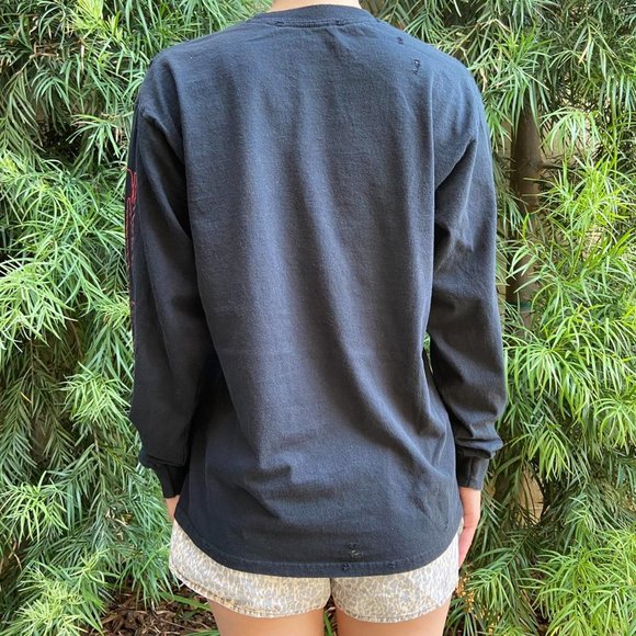 YG Rap Tour Hip Hop Black long sleeve crewneck T-shirt - Picture 3 of 4